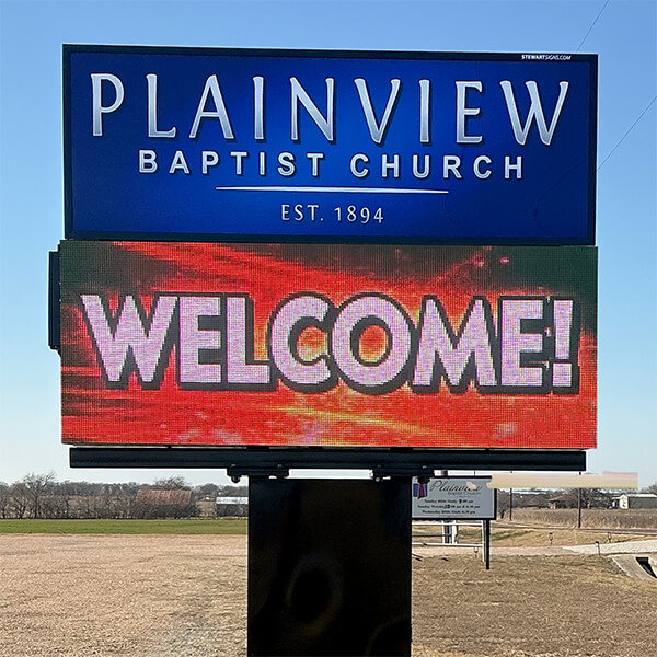 Church Sign for Plainview Baptist Church