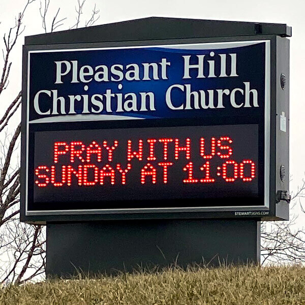 Church Sign for Pleasant Hill Christian Church