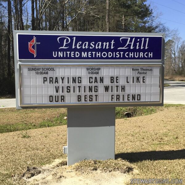 Church Sign for Pleasant Hill United Methodist Church