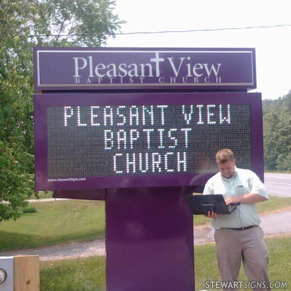 Church Sign for Pleasant View Baptist Church