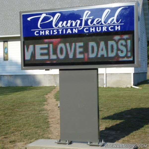 Church Sign for Plumfield Christian Church