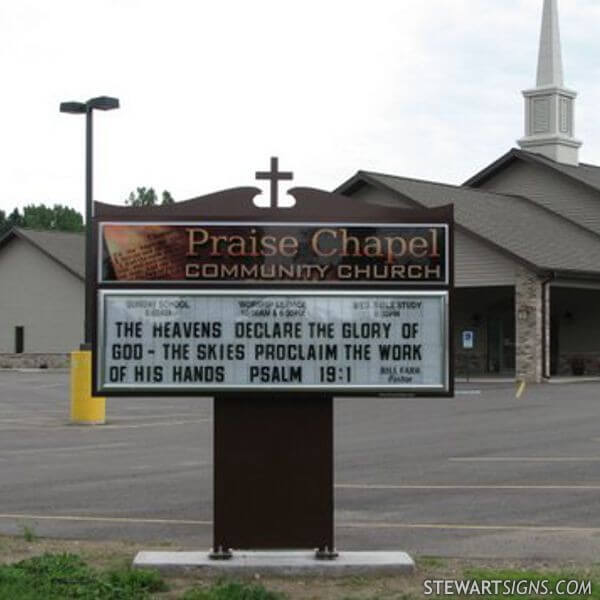 Church Sign for Praise Chapel Community Church