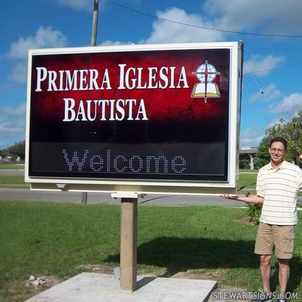 Church Sign for Primera Iglesia Bautista & Day School