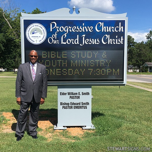 Church Sign for Progressive Church of Our Lord Jesus Christ