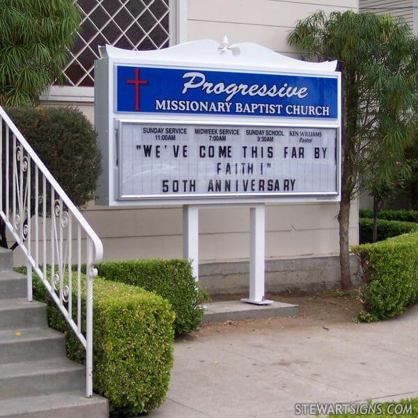 Church Sign for Progressive Missionary Baptist Church