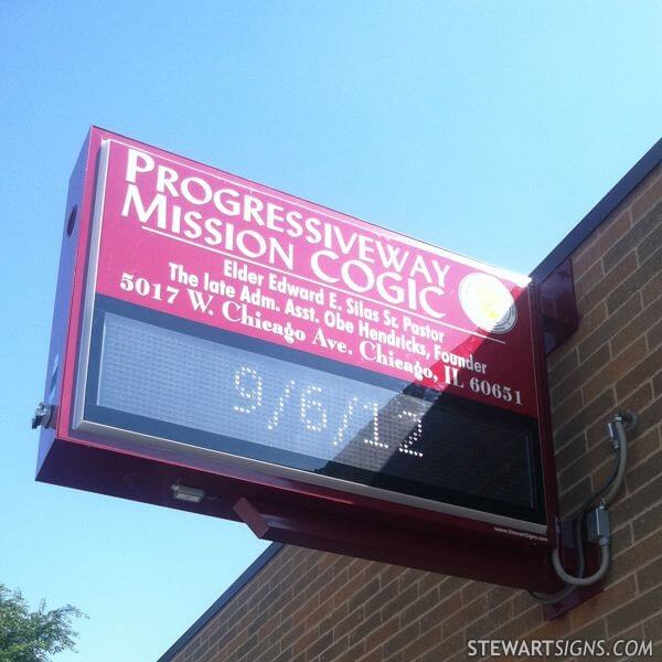 Church Sign for Progressiveway  Mission Church of God in Christ