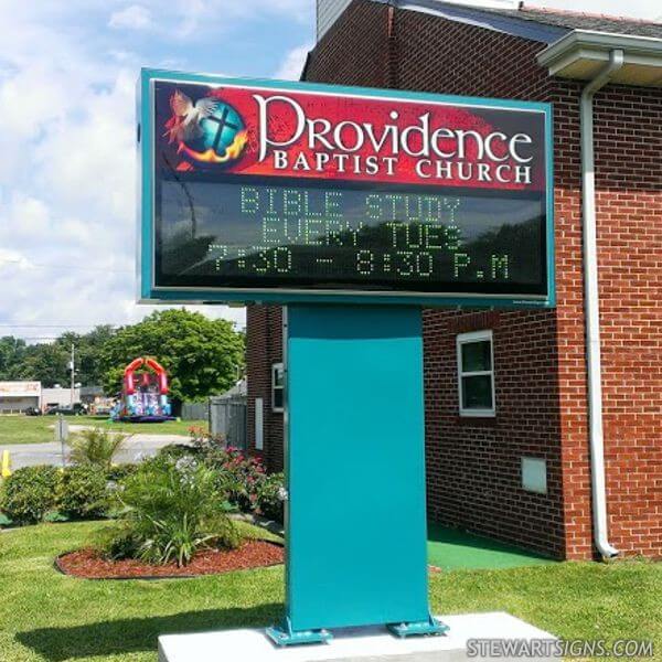 Church Sign for Providence Baptist Church