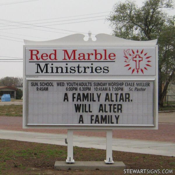 Church Sign for Red Marble Ministries