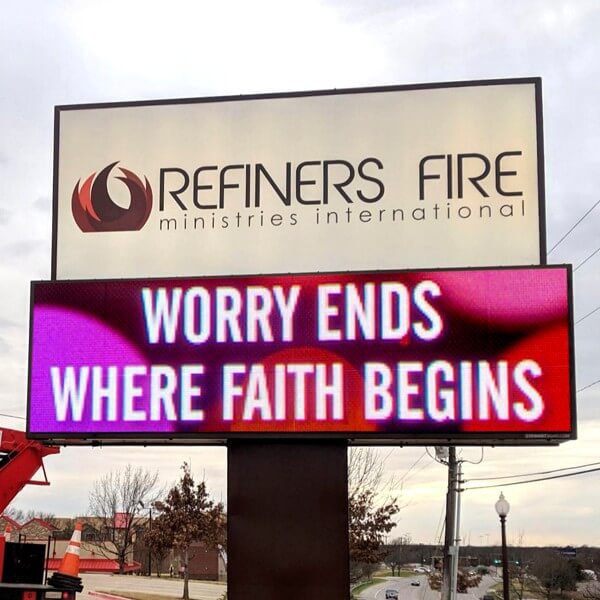 Church Sign for Refiners Fire Ministry