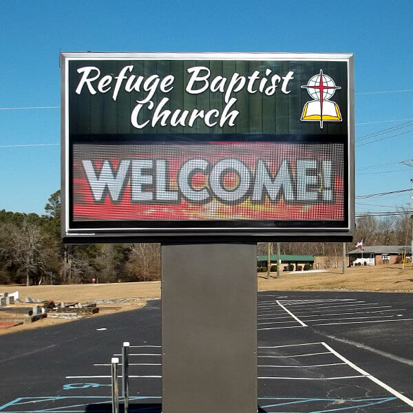 Church Sign for Refuge Baptist Church