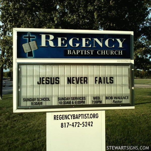Church Sign for Regency Baptist Church