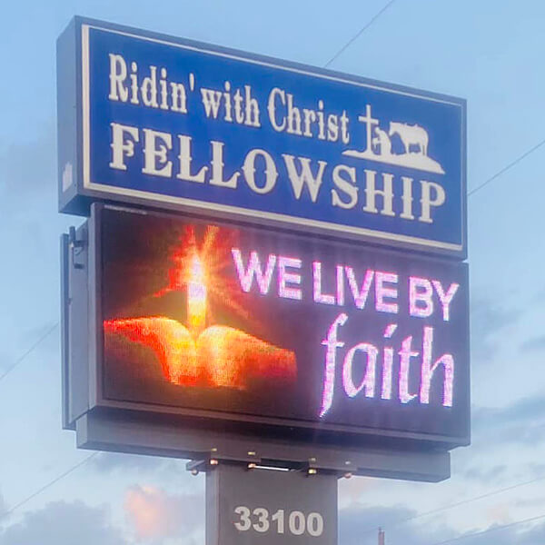 Church Sign for Ridin' With Christ Fellowship Church