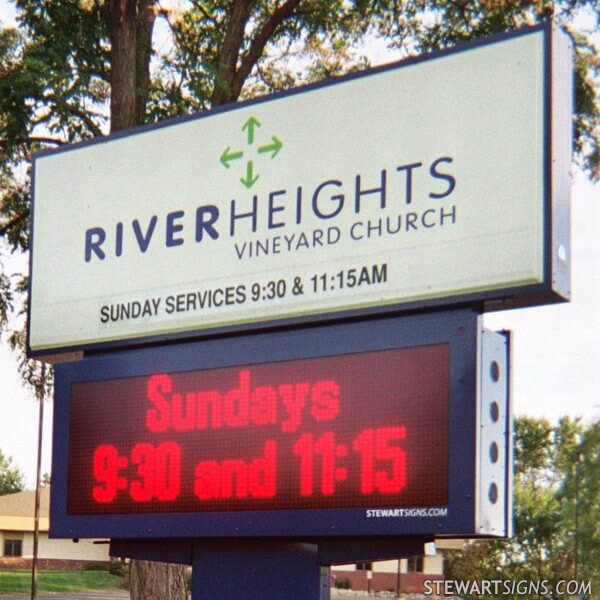 Church Sign for River Heights Vineyard Church