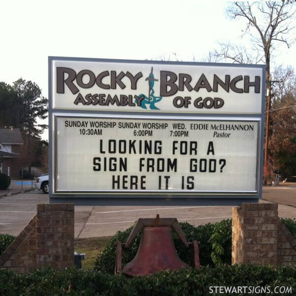 Church Sign for Rocky Branch Assembly of God