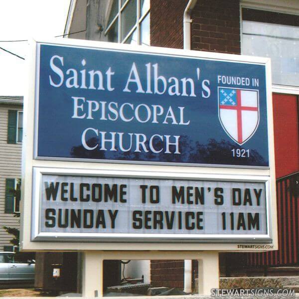 Church Sign for Saint Albans Episcopal Church