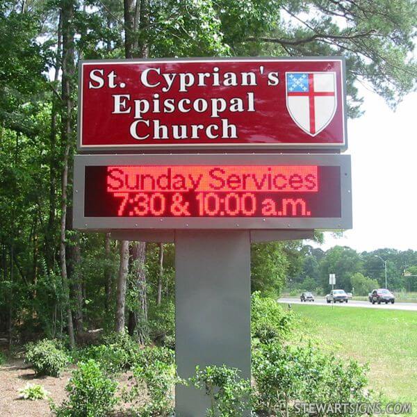 Church Sign for St. Cyprian's Episcopal Church