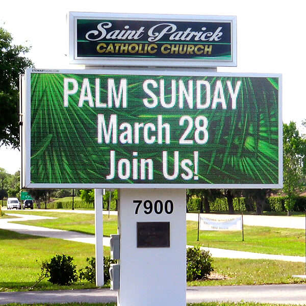 Church Sign for St. Patrick Catholic Church