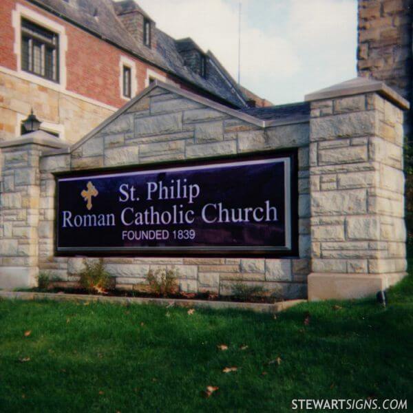 Church Sign for Saint Philip Catholic Church