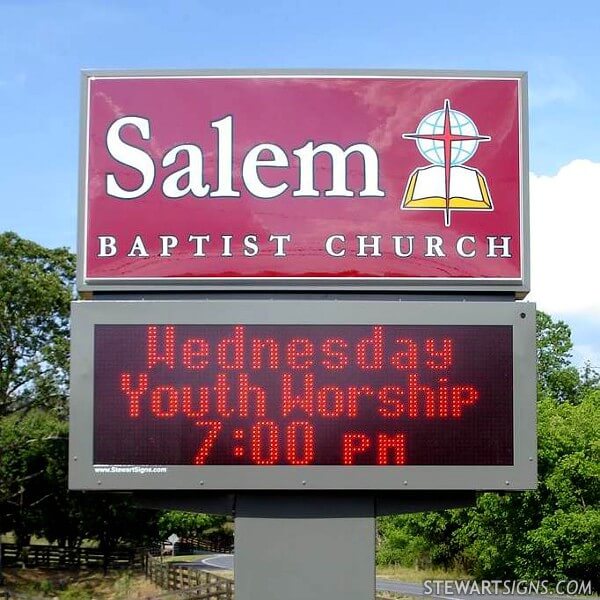 Church Sign for Salem Baptist Church