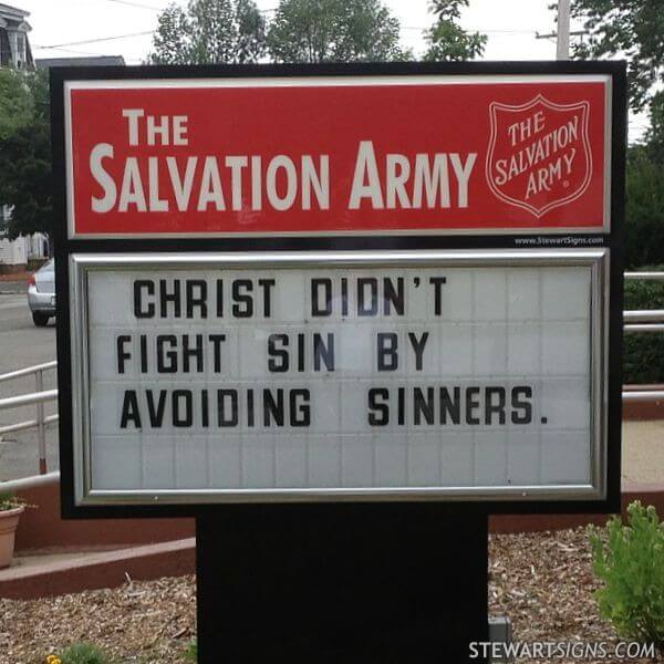 Church Sign for The Salvation Army