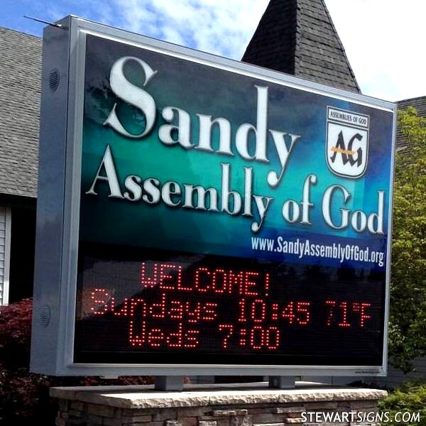 Church Sign for Sandy Assembly of God