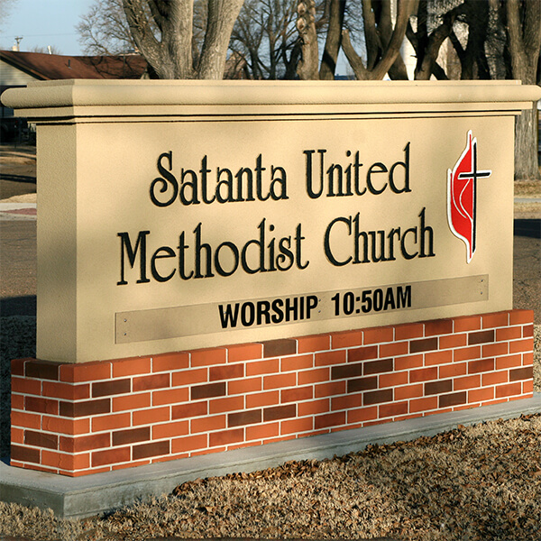 Church Sign for Satanta United Methodist Church