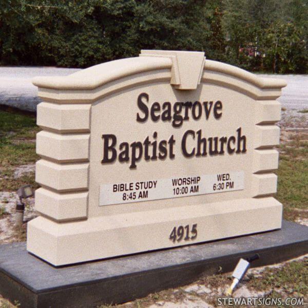 Church Sign for Seagrove  Baptist Church