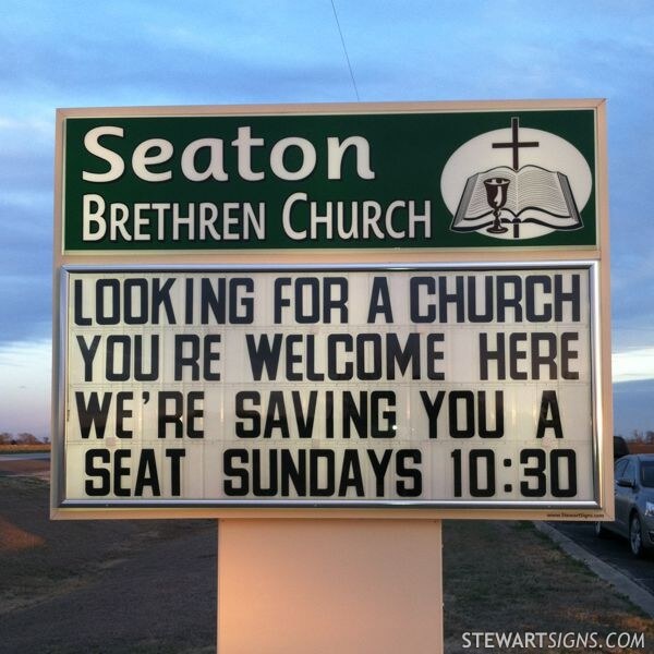 Church Sign for Seaton Brethren Church