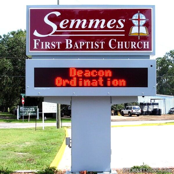 Church Sign for Semmes First Baptist Church