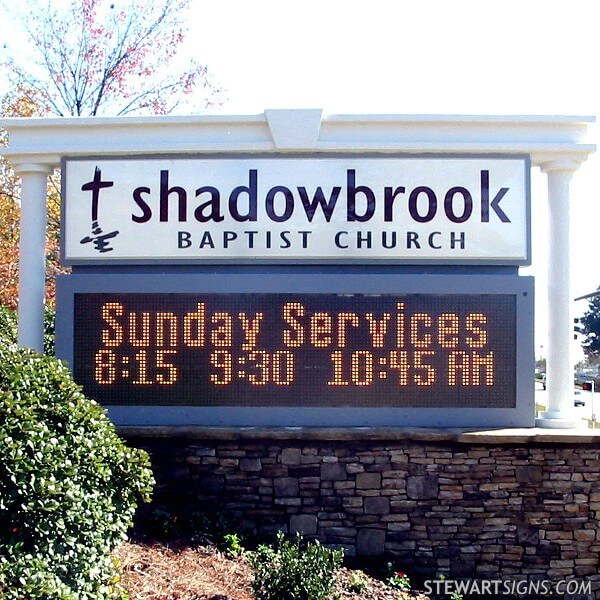 Church Sign for Shadowbrook Baptist Church