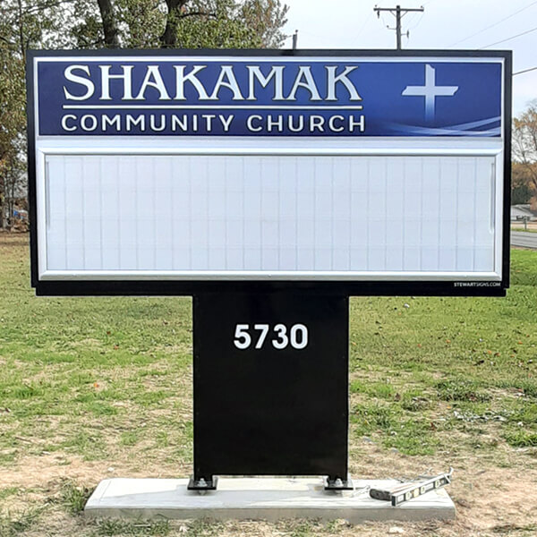Church Sign for Shakamak Community Church