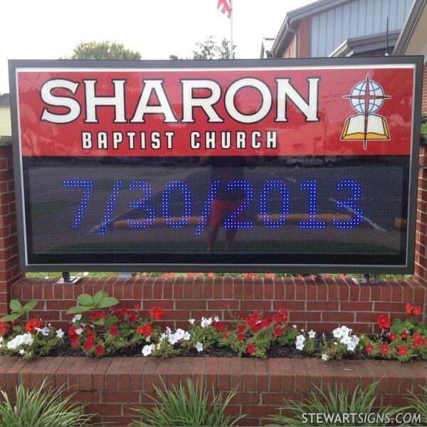 Church Sign for Sharon Baptist Church