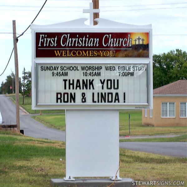 Church Sign for First Christian Church