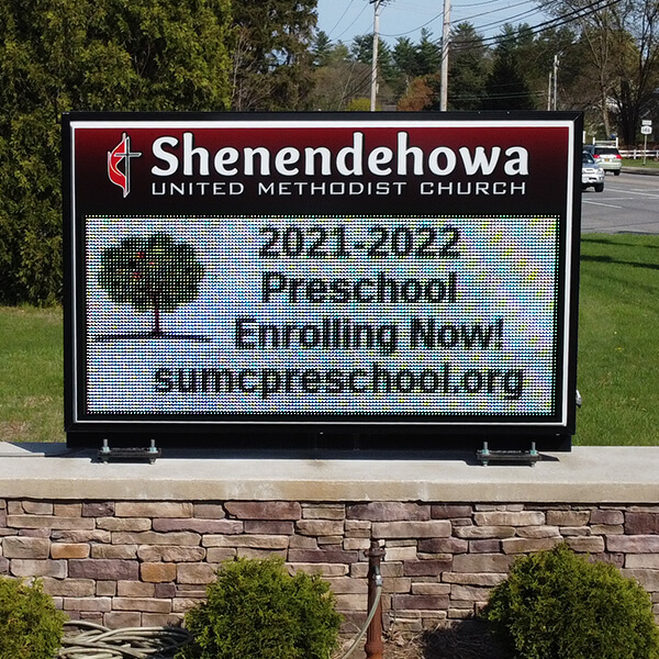 Church Sign for Shenendehowa United Methodist Church