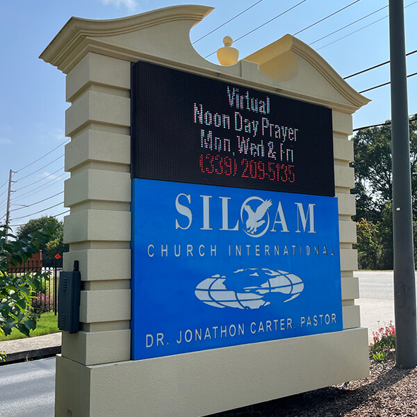 Church Sign for Siloam Church International