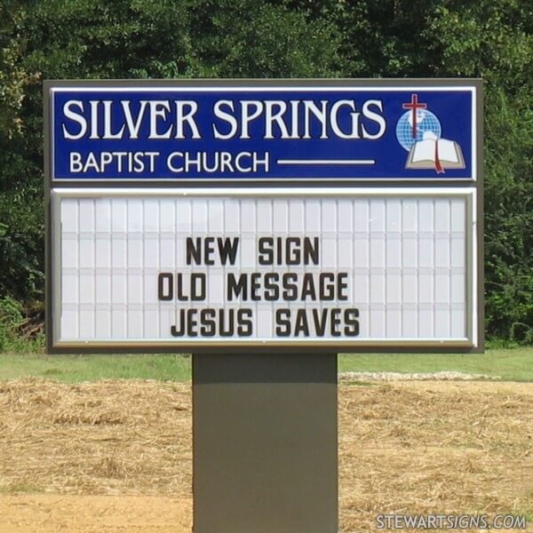 Church Sign for Silver Springs Baptist Church