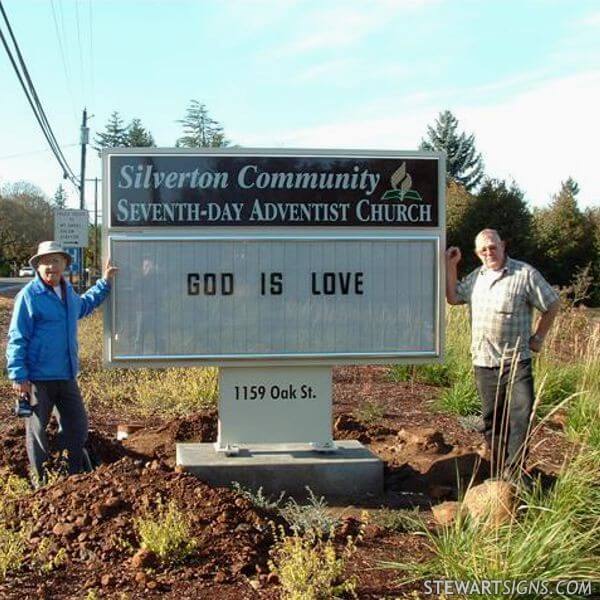 Church Sign for Silverton Seventh-day Adventist Church