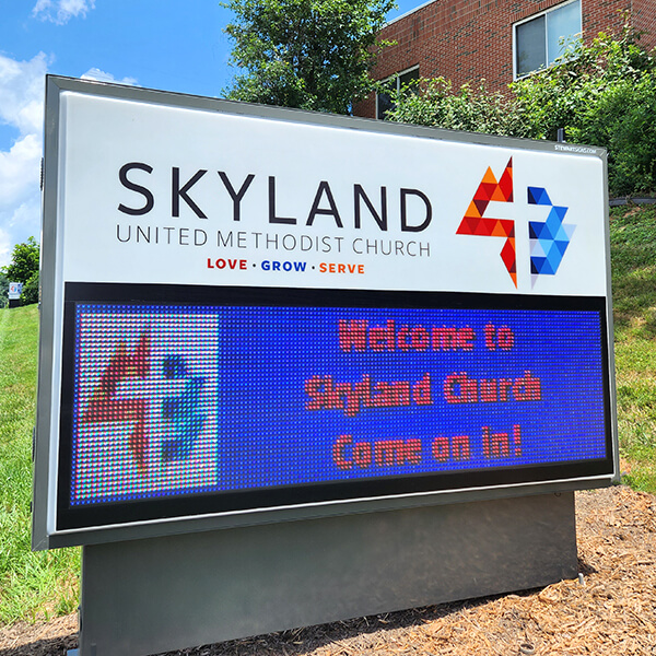 Church Sign for Skyland United Methodist Church