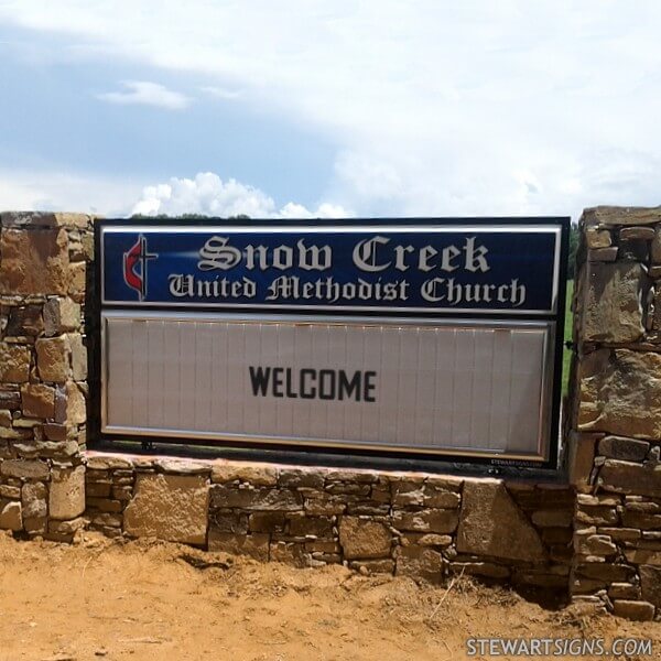 Church Sign for Snow Creek United Methodist Church