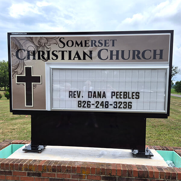 Church Sign for Somerset Christian Church