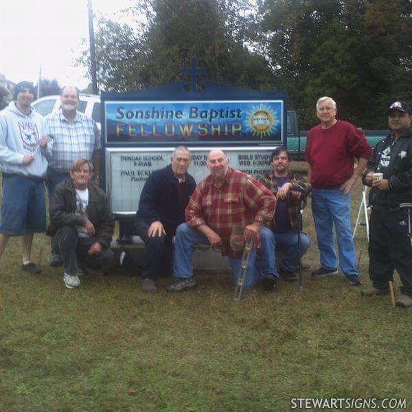 Church Sign for Sonshine Baptist Fellowship