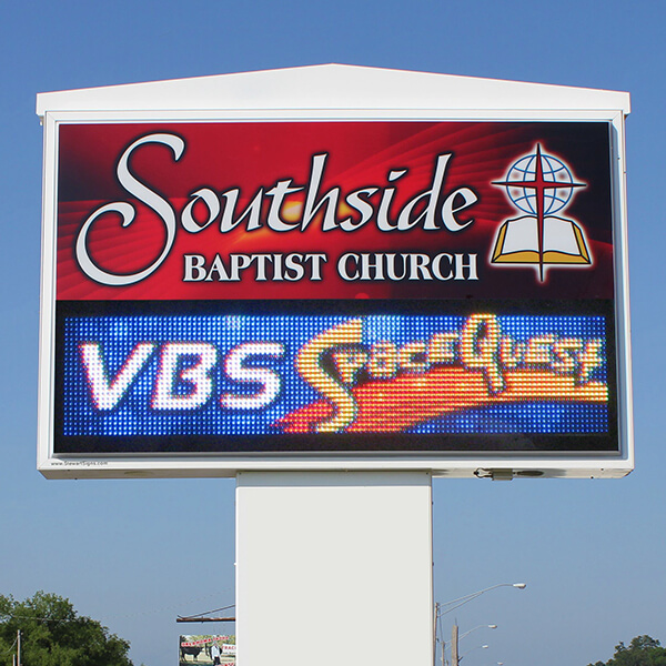 Church Sign for Southside Baptist Church