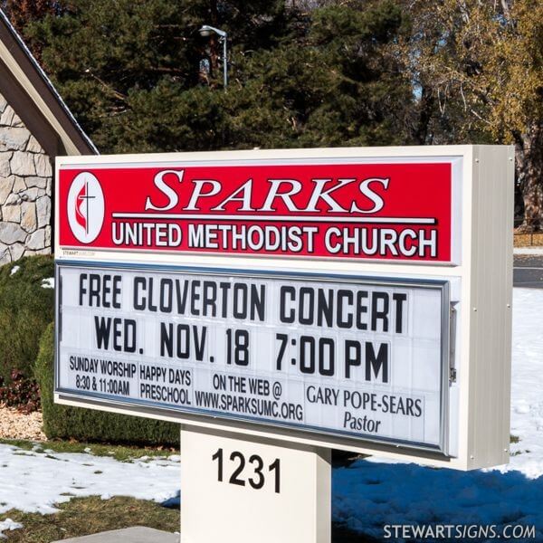 Church Sign for Sparks United Methodist Church