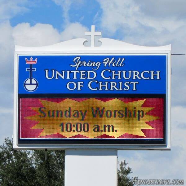 Church Sign for Spring Hill United Church of Christ