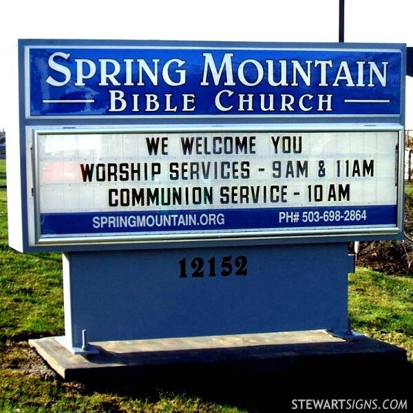Church Sign for Spring Mountain Bible Church