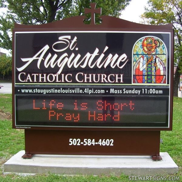 Church Sign for St. Augustine Catholic Church