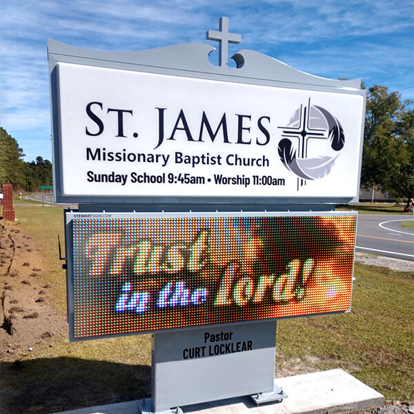 Church Sign for St. James Missionary Baptist Church