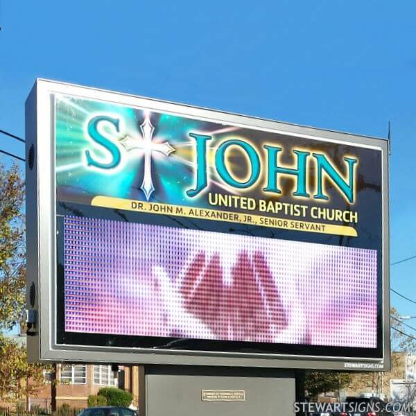 Church Sign for St. John United Baptist Church