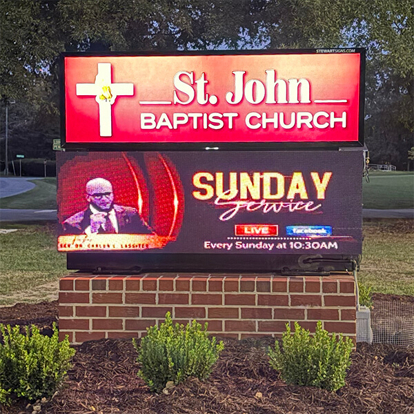 Church Sign for St John Baptist Church