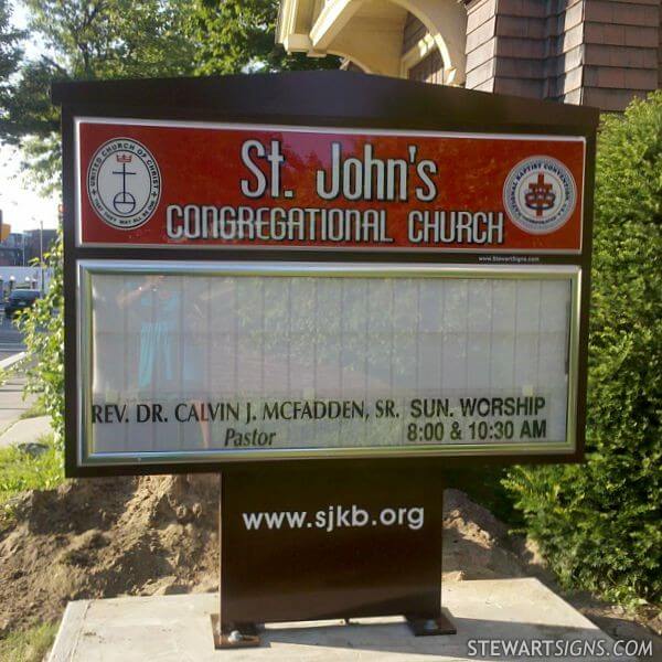 Church Sign for St. John's Congregational Church